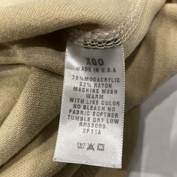 XGO Mens Flame Retardant Tan Long Sleeve Crewneck Shirt 2XL Workwear Outdoor - Picture 5 of 9